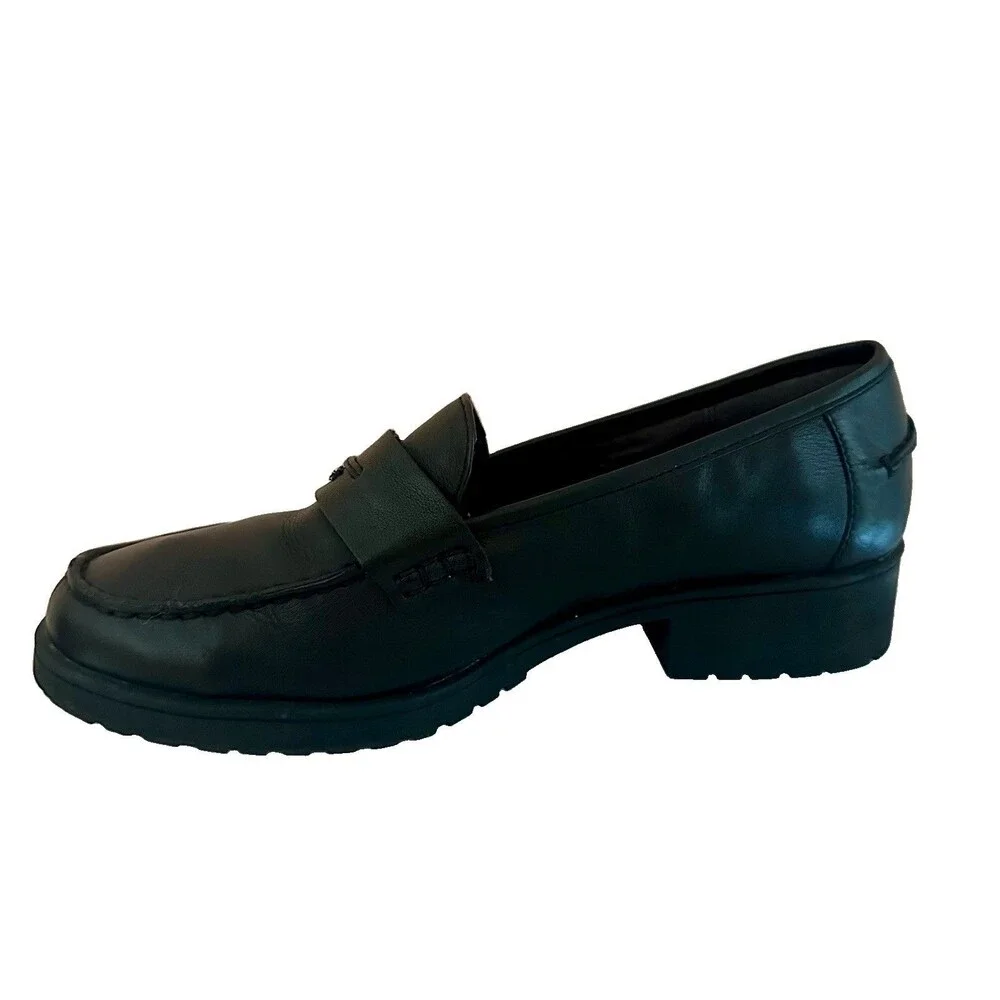 Vintage Y2K Aerosoles Leather Penny Loafers Black Leather 9M